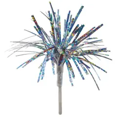 Holographic Silver Spray Mylar DecoPics&reg; Cupcake Decoration, 12ct