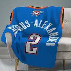 Sleep Squad Oklahoma City Thunder Shai Gilgeous-Alexander 60&rdquo; x 80&rdquo; Plush Jersey Basketball Blanket