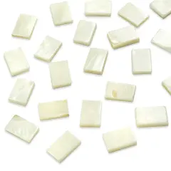 6 Packs of Tinted Shell Beads - Natural - 10x15mm - 2 x 8" Strand