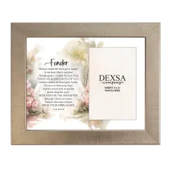 Fonder Bereavement Photo Frame Wood Plaque with Easel and Hook Wall Tabletop Art - 10 inches x 12 inches - Hold 4x6 Photo