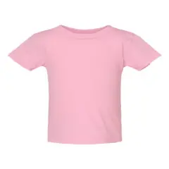 Rabbit Skins&reg; Infant Crew Short Sleeve Cotton Jersey Tee Pink