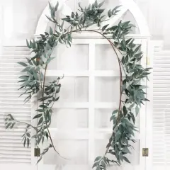 Artificial Hanging Willow Leaf Garland Willow Leaves Vines Twigs String Fake Hanging Willow Greenery Garland for Wedding Arch Decor, Table, Party, Home Wall Decor Wreath Decor
