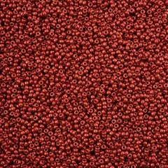 Miyuki 250g Opaque Round Rocailles Seed Beads, 11/0 Lava Red #4591