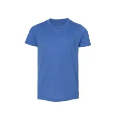 BELLA + CANVAS&reg; Youth CVC Jersey Crew Neck Tee - 3001YCVC Heather true royal