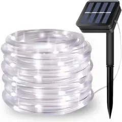 Waterproof LED Solar String Lights for Outdoor Garden Decor White