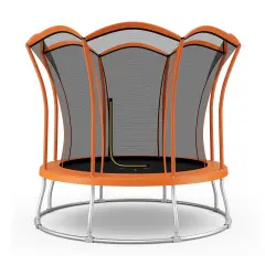 Unique Flower Shape Trampoline with Galvanized Steel Frame Orange