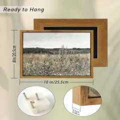 8x10 in Framed Canvas Wall Art Home Decor, Meadow with Flowers Painting Wall Art Prints, Canvas Wall Art for Living Room Decor Bedroom Home Bathroom Wall Decor