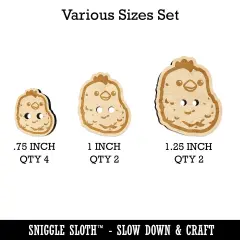 Cute Chicken Nugget Wood Buttons for Sewing Knitting Crochet DIY Craft