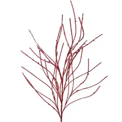 47" Red Glitter Sequin Wispy Willow Spray - Elegant Holiday Decoration