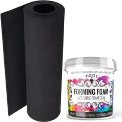 White Foam Modeling Clay for Sculpting (300g) & EVA Foam - Cosplay Foam Clay Air Dry and Cosplay EVA Foam - Air Dry Foam Clay and Cosplay Foam Sheets, Craft Foam Sculpting Clay for Adults and All Ages