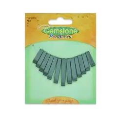 6 Packs of Hematite Fan Pendant Pack of 13