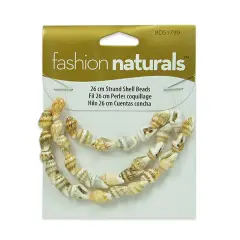 6 Packs of Baby Shell Spotted Beads -25 Pc Pack