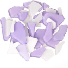 Sea Glass 11 Ounces Purple & White Mix Sea Glass - Bulk Seaglass Pieces for Beach Decor & Crafts