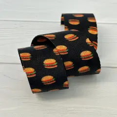 Black Burger 1&rdquo; Seatbelt Webbing