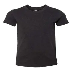 BELLA + CANVAS&reg; Youth CVC Jersey Crew Neck Tee - 3001YCVC Black heather