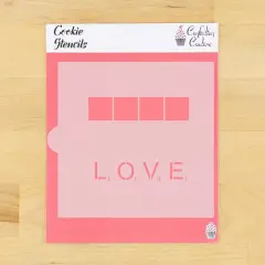 Scrabble Love Cookie Stencil