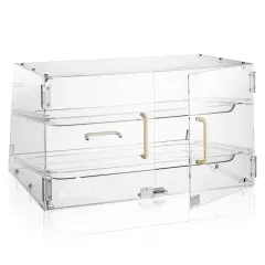 Olde Midway Pastry Display Cases, Commercial Acrylic Countertop Bakery Display Cabinets with Removable Trays