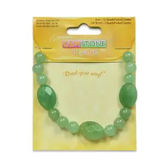 6 Packs of Round Green Adventurine Beads - 8mm/13x18mm - 15 pcs.