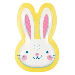 Eggcellent Easter Bunny Shaped 8.25" x 5.25" Plates, 8ct