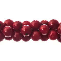 Earth's Jewel 8" Bamboo Coral Natural Dyed Semi-Precious Round Strung Bead