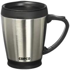 Desktop Stainless Steel Coffee Mug With Easy Grip Handle