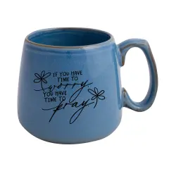 If You Have Time To Worry Designer Ceramic Heirloom Mug - Holds 15 Oz
