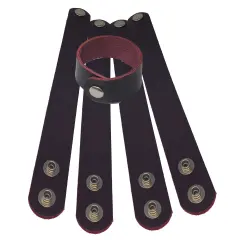 1" Adjustable Latigo Leather Bracelets &ndash; DIY Hot & Foil Stamping, Laser Engraving Blanks (6 Pack)