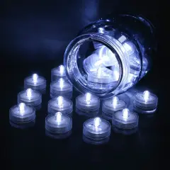 Waterproof LED Submersible Tea Lights for Wedding and Party Decoration White