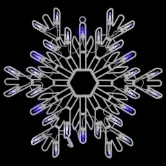 Northlight LED Lighted Snowflake Christmas Window Silhouette - 15" - Pure White and Blue