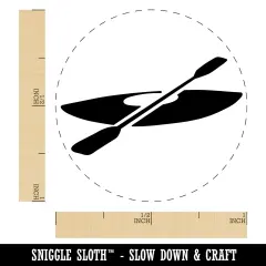 Kayak with Paddle Self-Inking Rubber Stamp Ink Stamper for Stamping Crafting Planners Sky Blue