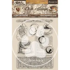 Stamperia Coffee And Chocolate Coffee Elements Clear Stamps
