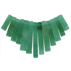 6 Packs of Green Aventurine Fan Pendant Pack of 13