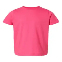 Rabbit Skins&reg; Toddler Fine Crewneck Short Sleeve Jersey Tee - 3321 Hot pink