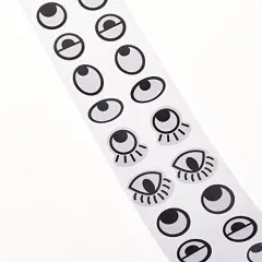 2000 Pieces Per Roll Black White Eye Stickers Labels