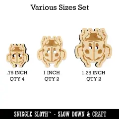 Ladybug Drawing Wood Buttons for Sewing Knitting Crochet DIY Craft