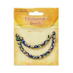 6 Packs of 6mm x 6mm Cloisonne Beads Pack of 30