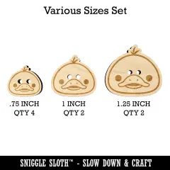 Happy Duckling Head Wood Buttons for Sewing Knitting Crochet DIY Craft