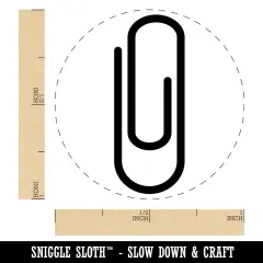 Paper Clip Symbol Self-Inking Rubber Stamp for Stamping Crafting Planners Fuchsia