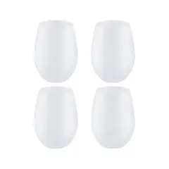 Craft Express 4 Pack 17oz Sublimation Frosted Stemless Wine Glasses