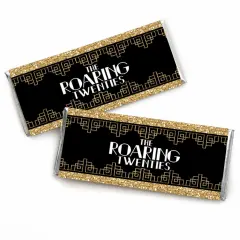 Big Dot of Happiness Roaring 20's - Candy Bar Wrapper 1920s Art Deco Jazz Party Favors - Set of 24