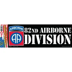 U.S. Army 82nd Airborne Bumper Sticker 3-1/4"X9"