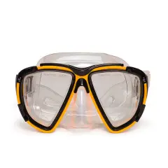 Swim Central 6.5" Yellow Kona Pro Mask Swimming Pool Accessory for Teen/Adults