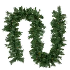 Northlight Pre-Lit Chatham Pine Artificial Christmas Garland - 9' x 10" - Clear Lights Green