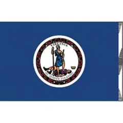 Virginia Flag On A Stick 12" x 18"