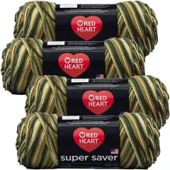 (Pack of 4) Red Heart Super Saver Yarn-Woodsy