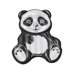 Swim Central 71" Black and White Inflatable Oversized Panda Swimming Pool Float