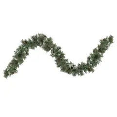 Northlight Real Touch&trade;️ Snow Valley Pine Artificial Christmas Garland - Unlit - 9' x 10" Green