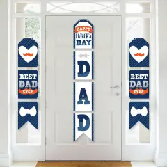Big Dot of Happiness Happy Father's Day - Hanging Vertical Paper Door Banners - We Love Dad Party Wall Decoration Kit - Indoor Door Decor
