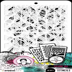Art By Marlene Calming Trio 4.33"X8.38" Stencil-Nr. 186, Calming Trio