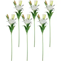 Northlight Real Touch&trade; Artificial Casa Blanca Lily Sprays - 38" - White - Set of 6